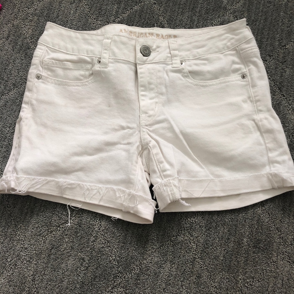 American eagle white jean short